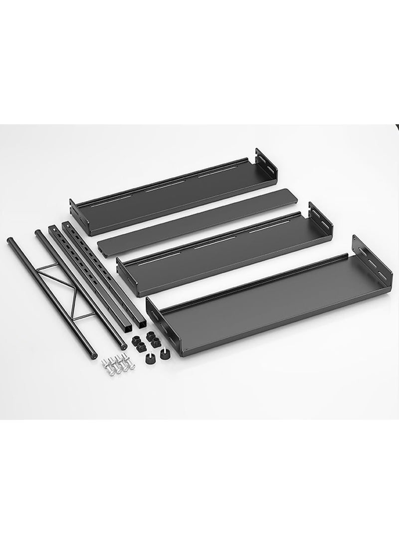 TYCOM Spice Rack Kitchen Shelf Organizer Countertop 2 Tier Large Standing Seasoning Rack for Storage Spice Kitchen Spice Organizer Spice Holder 2 Tier Adjustable Black. - Image 3